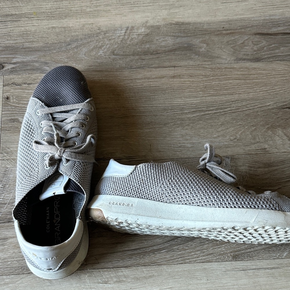 Cole Haan Gray Knit Boat Shoes